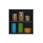 Armário Aéreo 1 Porta Lotus 0,58m Grafite - Fdecor