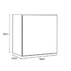 Armário Aéreo 1 Porta Lotus 0,58m Grafite - Fdecor