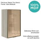Armario Aereo 1 Porta Vidro Mdf 40 Cm Kali 1220261 Nicioli