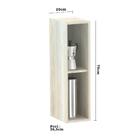 Armário Aéreo 20 Cm 1 Porta Legno Crema Com Branco Pet