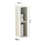 Armário Aéreo 20 Cm 1 Porta Legno Crema Com Branco Pet