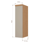 Armário Aéreo 1 Porta 20x78x32cm Madeira Carvalho e Greige Condessa Nesher