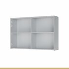 Armário Aéreo 2 Portas 120cm Ripado  100% Mdf Rainha Branco