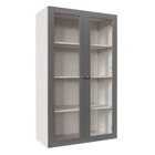 Armário Aéreo 2 Portas 135cm Com Porta De Vidro Arizona Cabec