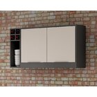 Armário Aéreo 2 Portas 1 Nicho Com Porta Garrafas Agata Soft