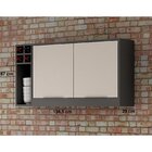 Armário Aéreo 2 Portas 1 Nicho Com Porta Garrafas Agata Soft