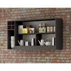 Armário Aéreo 2 Portas 1 Nicho Com Porta Garrafas Agata Soft