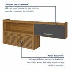 Armário Aéreo 2 Portas 1 Nicho Ripado 200 Cm Princesa  100% M