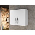 Armário Aéreo 2 Portas 1 Prateleira Delta Arte Móveis Branco