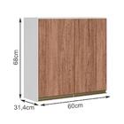 Armario Aereo 2 Portas 60cm Em Mdf Kali Premium 12205x6 Nicio