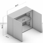 Armário Aéreo 2 Portas 66 X 80 X 30,5 Cm Branco