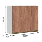 Armario Aereo 2 Portas 70cm Em Mdf Kali Premium 12208x6 Nicio