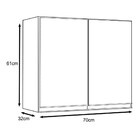 Armário Aéreo 2 Portas 70cm Karen Malbec Avelã Peternella Móv