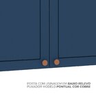 Armário Aéreo 2 Portas 80 Cm Pérola Yescasa Branco/azul