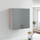 Armário Aéreo 2 Portas 80cm 100% Mdf Dobradiças Slow Motion E