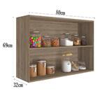 Armario Aereo 2 Portas 80cm 17025 Ferrara Pln