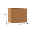 Armário Aéreo 2 Portas 80cm Em Mdf Florença Móveis Sul