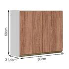 Armario Aereo 2 Portas 80cm Em Mdf Kali Premium 12211x6 Nicio