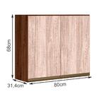 Armario Aereo 2 Portas 80cm Em Mdf Kali Premium 12211x6 Nicio