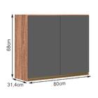 Armario Aereo 2 Portas 80cm Em Mdf Kali Premium 12211x6 Nicio