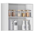 Armario Aereo 2 Portas 80cm Em Mdf Vidro Reflecta Kali Premiu