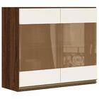 Armario Aereo 2 Portas 80cm Em Mdf Vidro Reflecta Kali Premiu