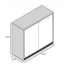 Armário Aéreo 2 Portas 80cm Lin705 Luciane