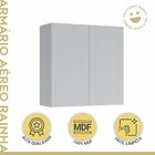Armário Aéreo 2 Portas 80cm Ripado  100% Mdf Rainha Branco