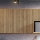 Armário Aéreo 2 Portas 80cm Ripado  100% Mdf Rainha Nature