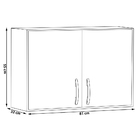 Armário Aéreo 2 Portas 80cm Vitória Preto - Montanaris Decor