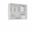 Armário Aéreo 2 Portas 80cm X 66cm X 30,5 Branco/verde