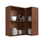 Armário Aéreo 2 Portas 90cm Montenegro  Wengue