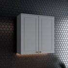 Armário Aéreo 2 Portas Americana Cinza