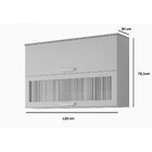 Armário Aéreo 2 Portas Basculante Vidro 120cm Eliana Yescasa