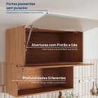 Armário Aéreo 2 Portas Basculantes 80cm Aroeira Cabecasa Made