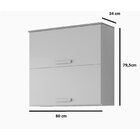 Armário Aéreo 2 Portas Basculantes 80cm Eliana Yescasa Freijó