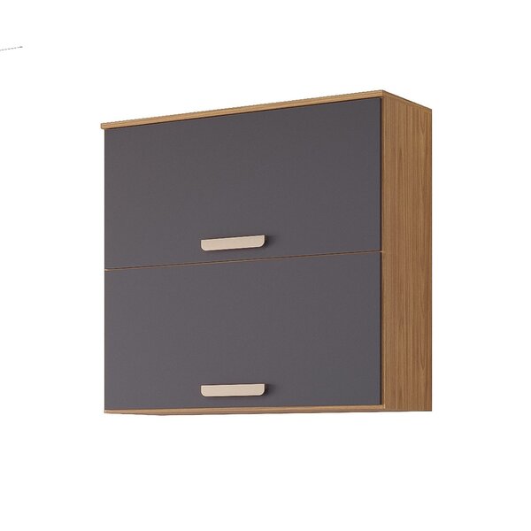 Armário Aéreo 2 Portas Basculantes 80cm Eliana Yescasa Freijó