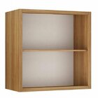 Armario Aereo 2 Portas Basculantes Jade Carvalho/grafite