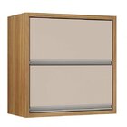 Armario Aereo 2 Portas Basculantes Jade Carvalho/off White