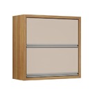 Armário Aéreo 2 Portas Basculantes - Jade-carvalho/off White