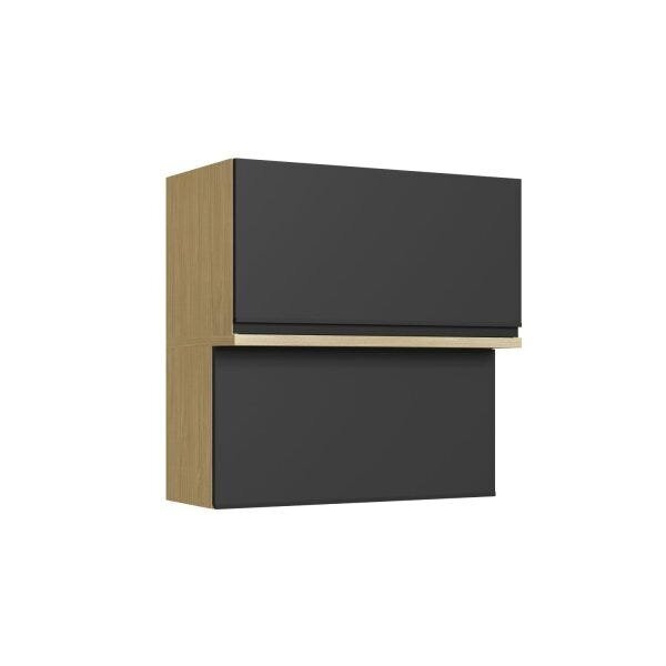 Armário Aereo 2 Portas Cairo Casamia Louro Freijo/grafite