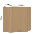 Armário Aéreo 2 Portas Canto Diagonal Classic Luciane