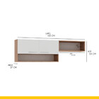 Armário Aéreo 2 Portas Com Nicho Para Geladeira 165 Cm Cozinh