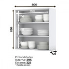 Armário Aéreo 2 Portas Com Vidro C366 Americana Henn