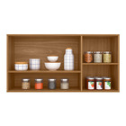 Armário Aéreo 2 Portas Com Vidro Reflecta 119 Cm Karen Cor Na