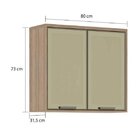 Armário Aéreo 2 Portas Com Vidro Reflecta 1 Prateleira Selfie