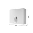 Armário Aéreo 2 Portas Delta Arte Móveis Branco Branco