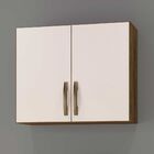 Armário Aéreo 2 Portas Delta Arte Móveis Ipê/off