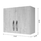 Armário Aéreo 2 Portas Delta Arte Móveis Ipê/off