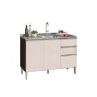 Armário Aéreo 2 Portas E Balcão 3 Portas Para Cuba Chocolate/